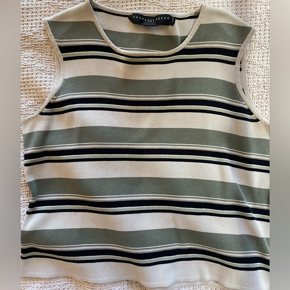 vintage striped sweater tank top